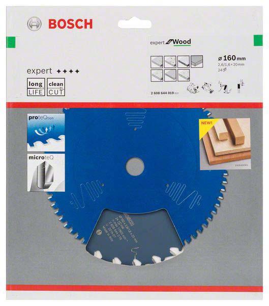 Produktbild Bosch Professional Zubehör Kreissägeblatt Expert for Wood, 160 x 20 x 2,6 mm, 24