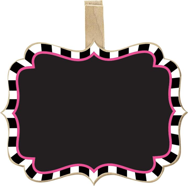 Actual product image Amscan Chalk Board Tea Party Chalkboard Sign (Pack of 8)