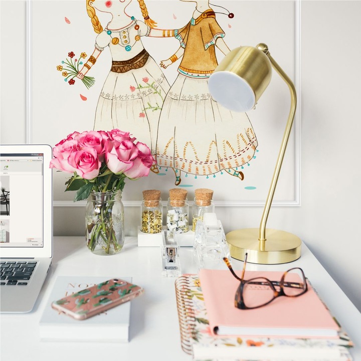 Image du produit Trenddeko Fille hippie (100 x 100 cm)