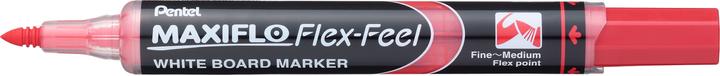 Pentel Marqueur pour tableau blanc MAXIFLO Flex-Feel rouge 2,0 - 5,0 mm (12 x)