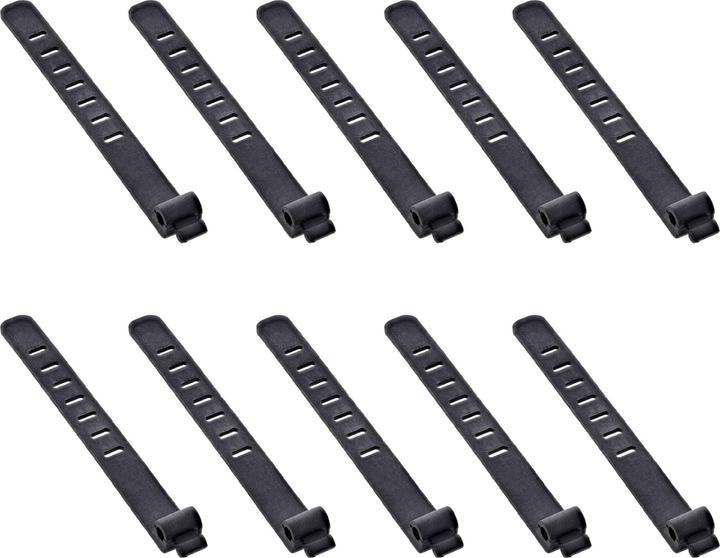 InLine 10er Pack ® Kabelbinder Silikon, wiederverschliessbar, 97x10mm, schwarz (Kunststoffkabelbinder, 97 mm, 10 Stk.)