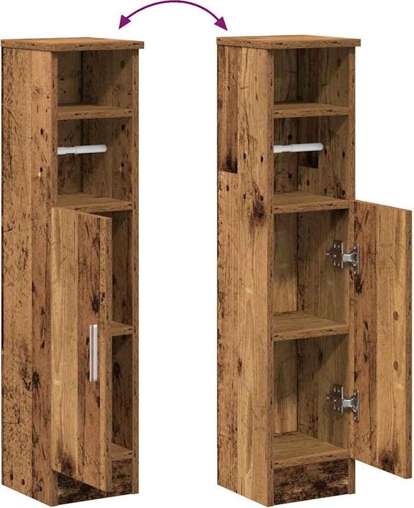 Actual product image vidaXL Badezimmerschrank (20.50 x 22 x 90 cm)