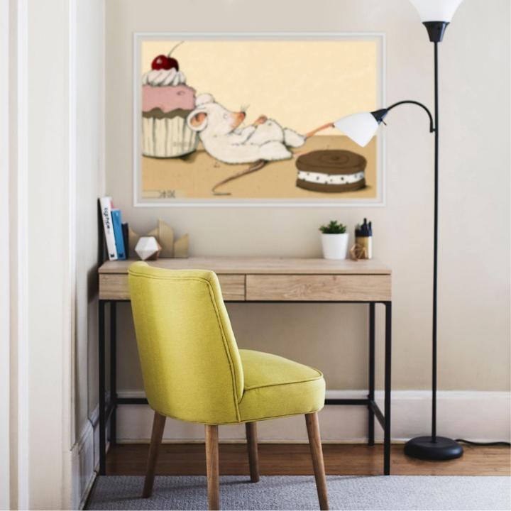 Actual product image Trenddeko Mouse with muffin (60 x 40 cm)