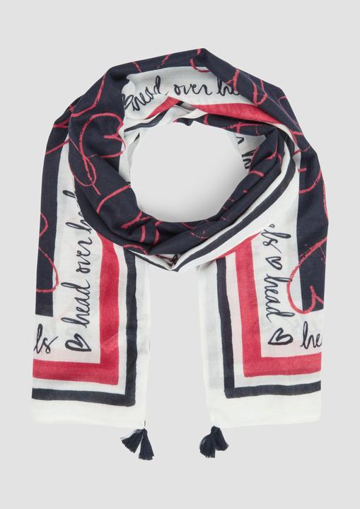 Actual product image S.Oliver Tuch Tuch mit Quasten und Herz-Print