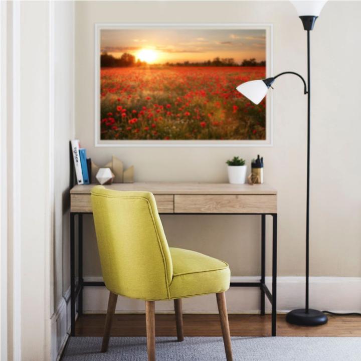Image du produit Trenddeko Champ de coquelicots au coucher du soleil (60 x 40 cm)