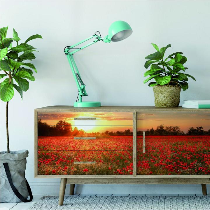 Actual product image Trenddeko Poppy field in sunset (100 x 40 cm)