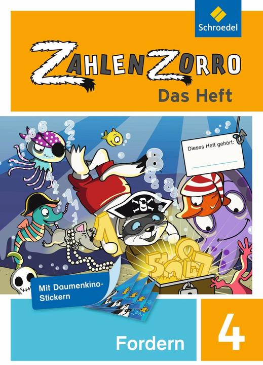 Produktbild Zahlenzorro - Das Heft 4. Schuljahr. Fordern (Deutsch, Eveline Stadler, Janine Weigel, Katrin Klöckner, 2015)