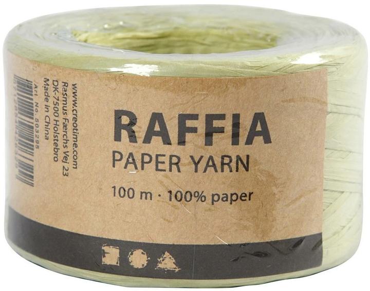 Immagine prodotto Creativ Company Nastro di carta rafia 8 mm x 100 m, verde chiaro (Nastro da regalo, 1 x)