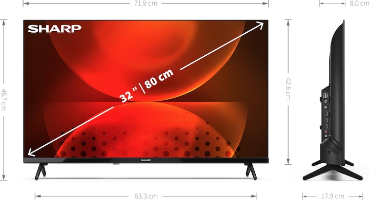 Image du produit Sharp 32FH2EA (32", LCD, HD, 2023)