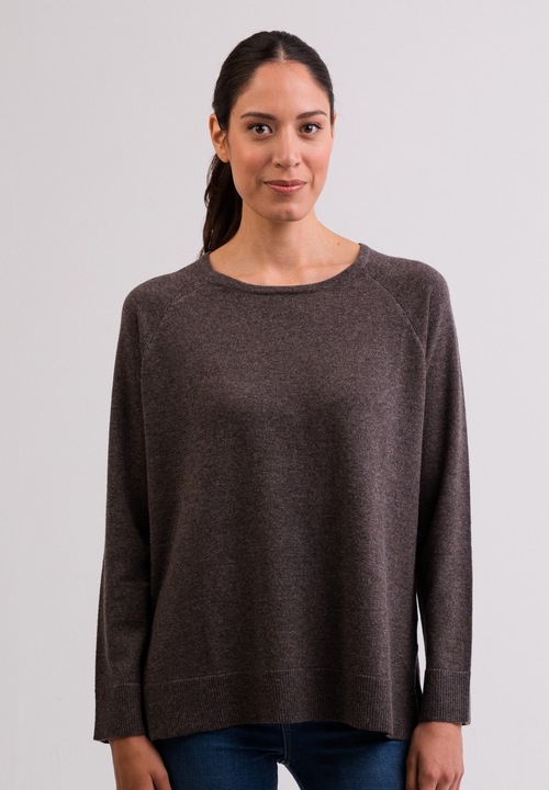 Image du produit Cash-Mere Kaschmir Rundhals Pullover mit Seitenschlitzen (S)