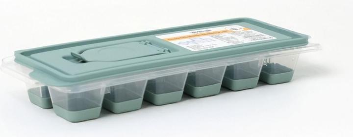 B-Home Eiswürfelbehälter mit Deckel und Eingiesshilfe Eiswürfelform