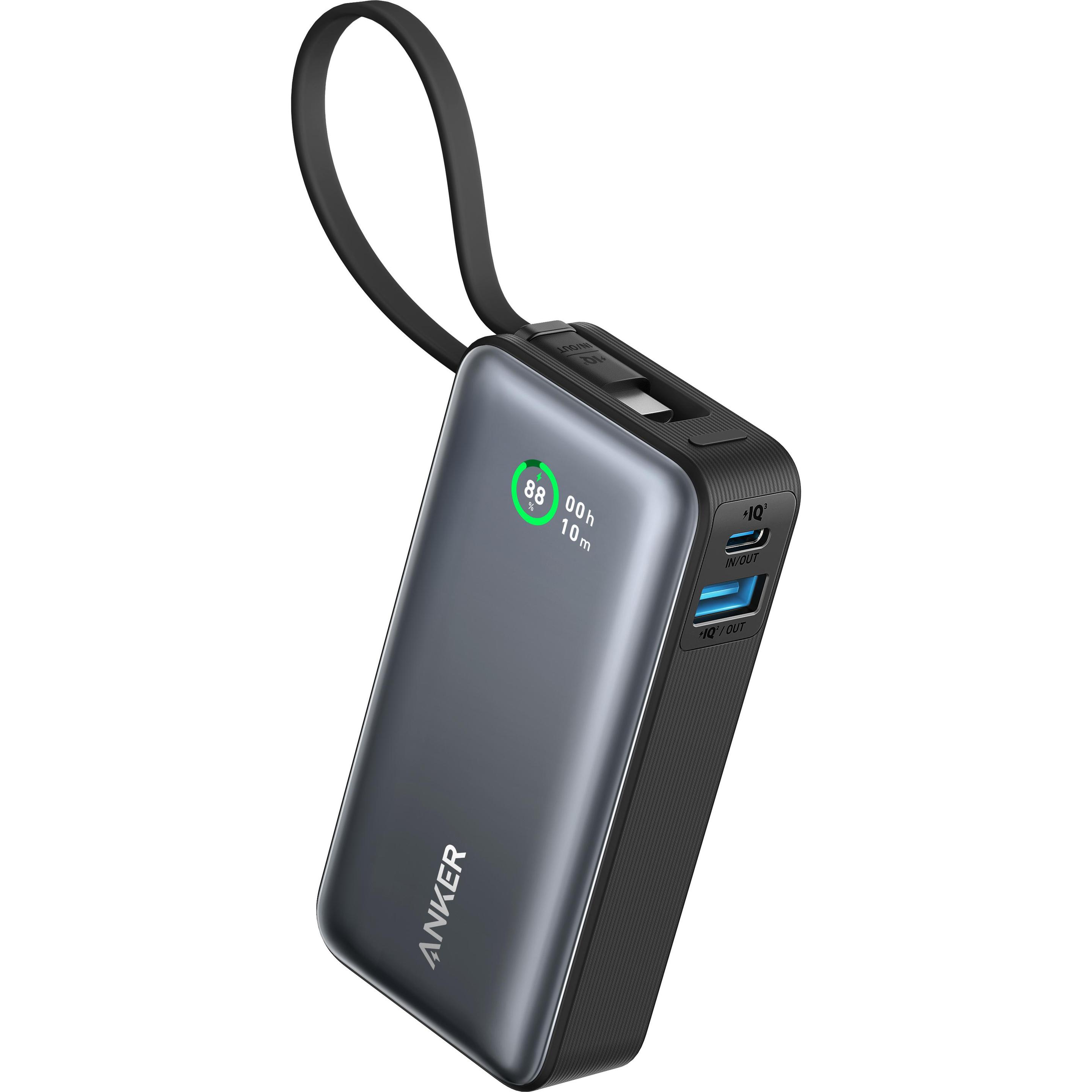 Anker POWER BANK USB 10000MAH/NANO A1259G11 (10000 mAh, 30 W, 37 Wh), Powerbank, Nero