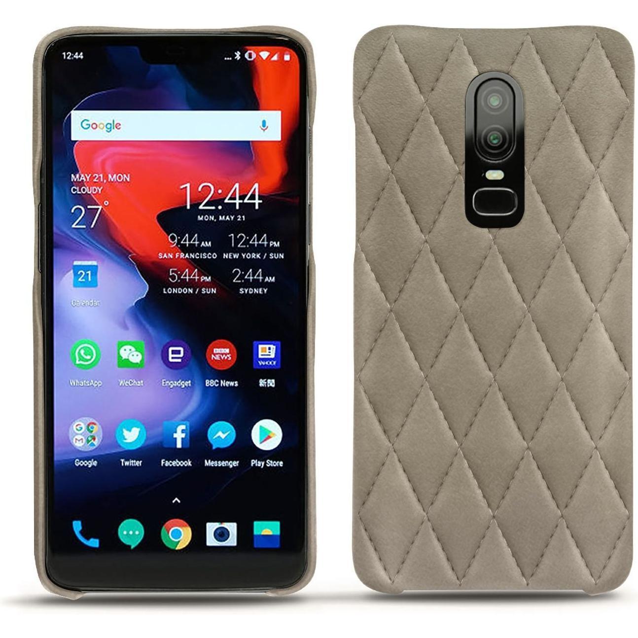 Thumbnail - Noreve Lederschutzhülle (OnePlus 6), Smartphone Hülle, Beige