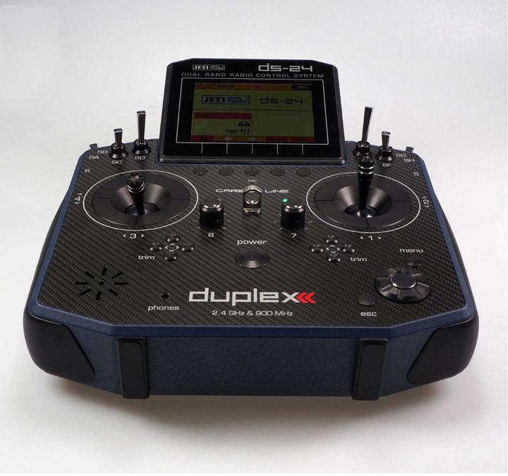 Actual product image Jeti DS-24 duplex 2.4 GHz Carbon Line Dark Blue Multimode