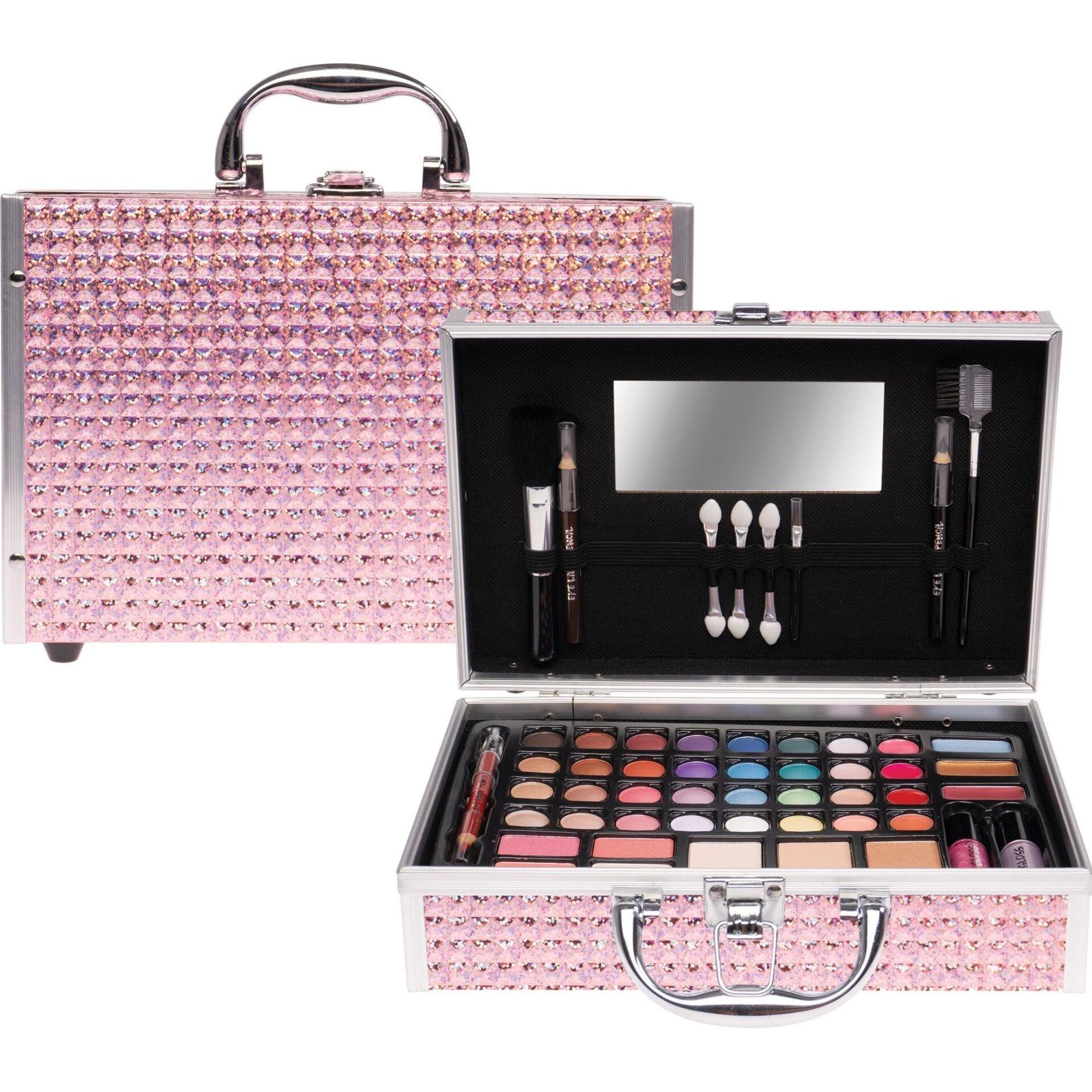 Treffina Kosmetikkoffer gross Rosa glitzern