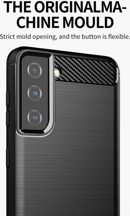 Image du produit Cadorabo TPU Ultra Slim carbon edelstahl Combi Cover (Samsung Galaxy S21+)