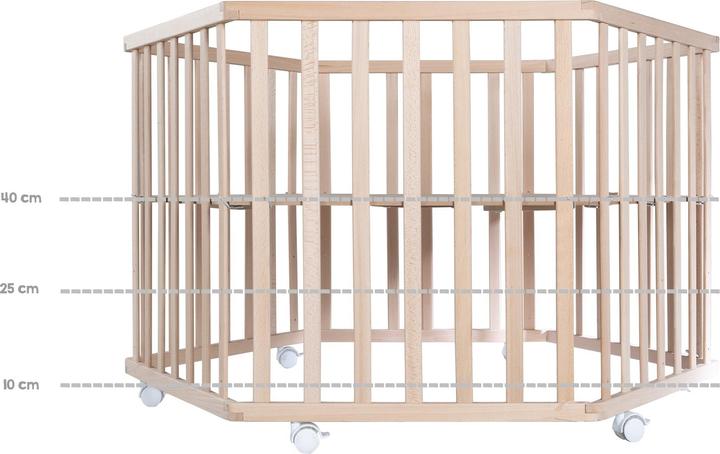 Image du produit Roba Playpen (121 cm, 106 cm, Hêtre)