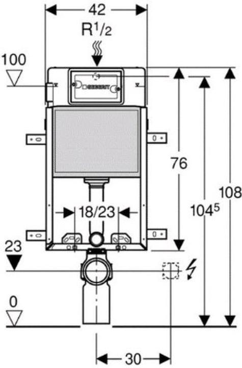 Actual product image Geberit Kombifix Basic stand for hanging bowl (110.100.00.1)