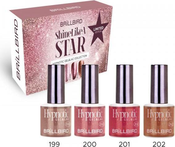 Image du produit BrillBird Shine like a STAR Hypnotic Gel&Lack Set 4x8ml (Vernis à ongles effet gel)