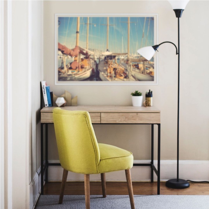 Produktbild Trenddeko Segelschiffe im Hafen (120 x 80 cm)