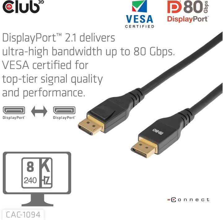 Produktbild Club 3D DisplayPort – DisplayPort (2 m)