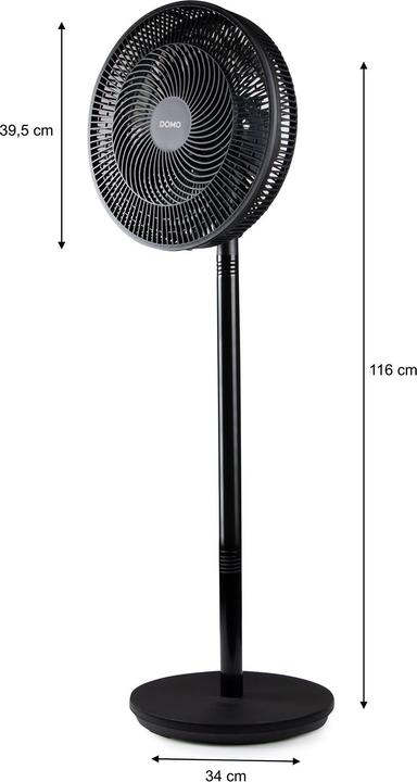 Produktbild Domo Stojanový ventilátor Multiblade 2v1 - černý - DO8159 (44 dB)