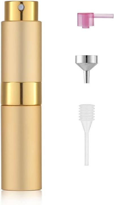 Actual product image Swissdetector Refillable perfume atomizer - Aluminium 8 ml rotating with hidden lid - Yellow (Hygiene product)