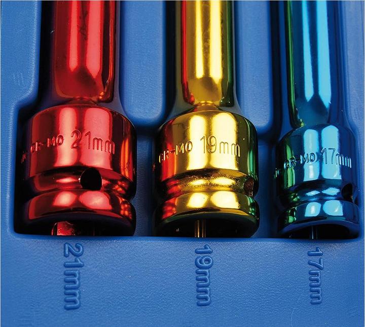 Produktbild BGS Kraft-Schoneinsatz-Satz 12,5 mm (1/2") 150 mm tief SW 17 / 19 / 21 mm 3-tlg. (12.5 mm)