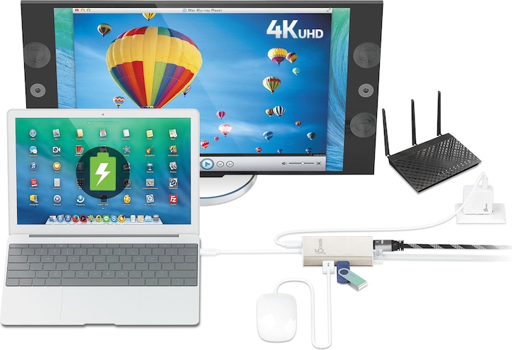 Actual product image j5Create USB 3.0 Type-C Multi Adapter (USB-C, 3 Ports)