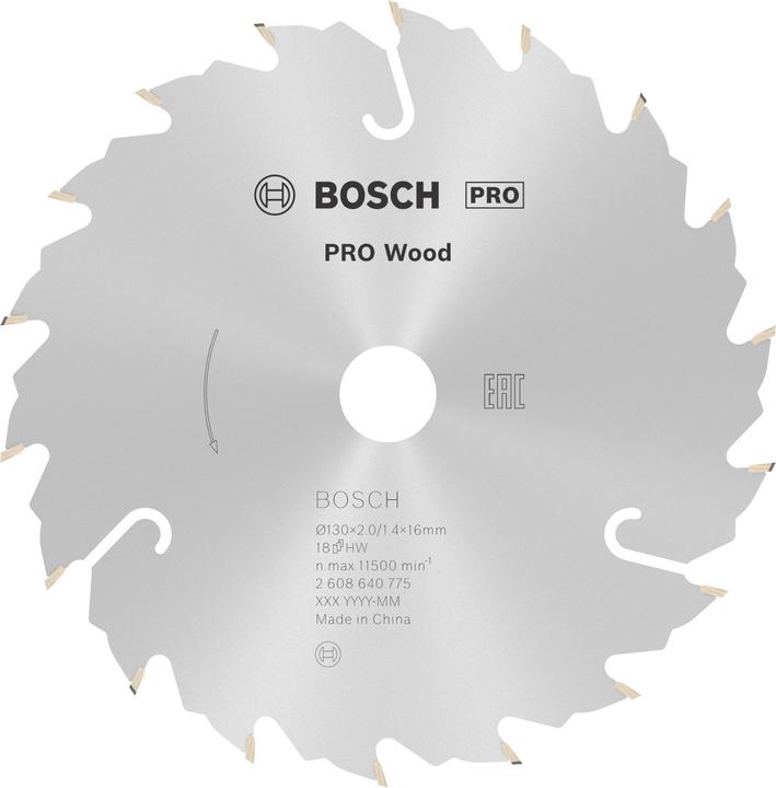 Image du produit Bosch Professional Zubehör Lame de scie circulaire PRO Wood, 130 x 2 x 16 mm