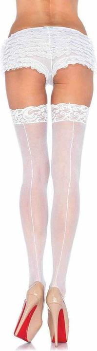 Actual product image Leg Avenue White High Stockings A Great Size (One size)