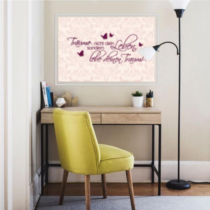 Produktbild Trenddeko Träume nicht dein Leben... Beere (45 x 30 cm)