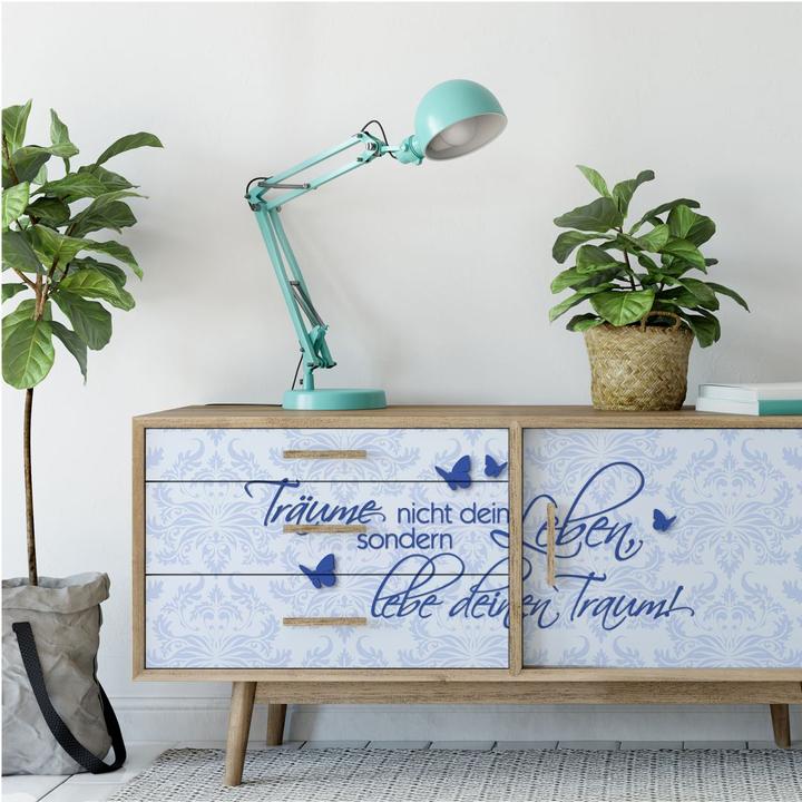 Immagine prodotto Trenddeko Non sognare la tua vita... Blu (80 x 30 cm, 100 x 40 cm, 120 x 50 cm)