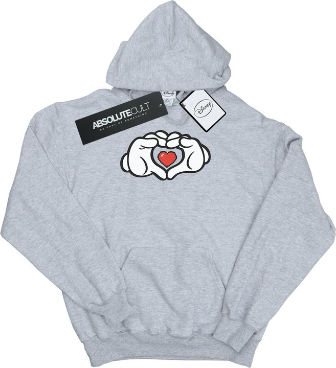Immagine prodotto Disney Mickey Mouse Heart Hands Felpa con Cappuccio Donna (XXL)