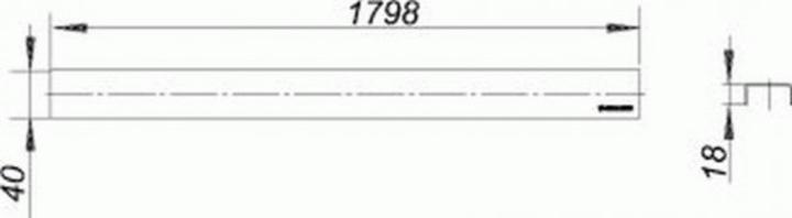 Produktbild Dallmer 524256 Abdeckung CeraLine Standard (1800 mm)