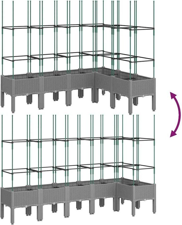 Actual product image VidaXL Planter with trellis PP