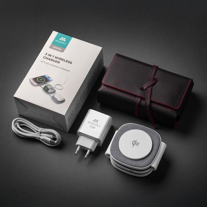 Produktbild Misura MH06 Faltbare kabellose magnetische Ladegerät - GRAY