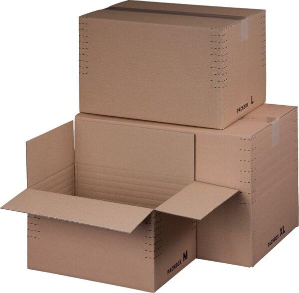 Produktbild Smartboxpro Verpackungskarton 22x33,5x8-19cm VE=10 Stück braun (10 x)