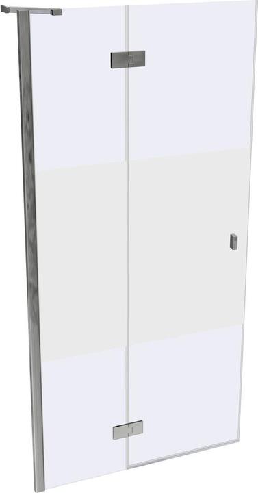 Actual product image Hüppe SolvaPro partially framed swing door, 4-corner, with fixed segment, left-hand mounting, width: 1000m (211 cm, 100 cm)