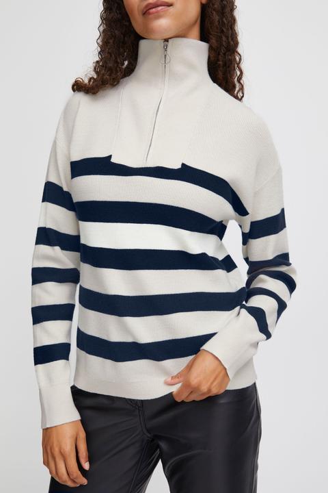 Produktbild B.young BYMANINA ZIPPER STIPE PULLOVER - 20813910 (XL)
