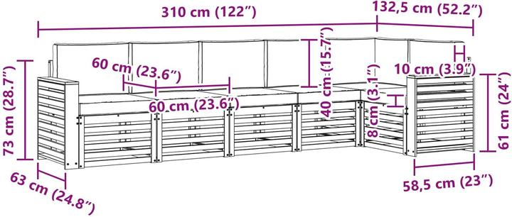 Produktbild vidaXL Outdoor-Sofa