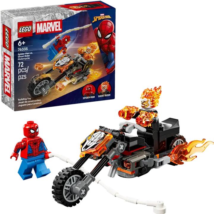 Produktbild LEGO Super Heroes Spider-Man vs. Ghost Rider auf seinem Motorrad (76335, LEGO Marvel)