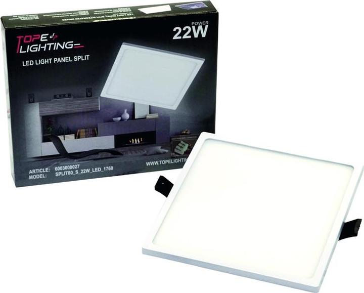 Actual product image Topex LED PANEL SPLIT SQ 22W NW IP44 1570LM (1772 lm)