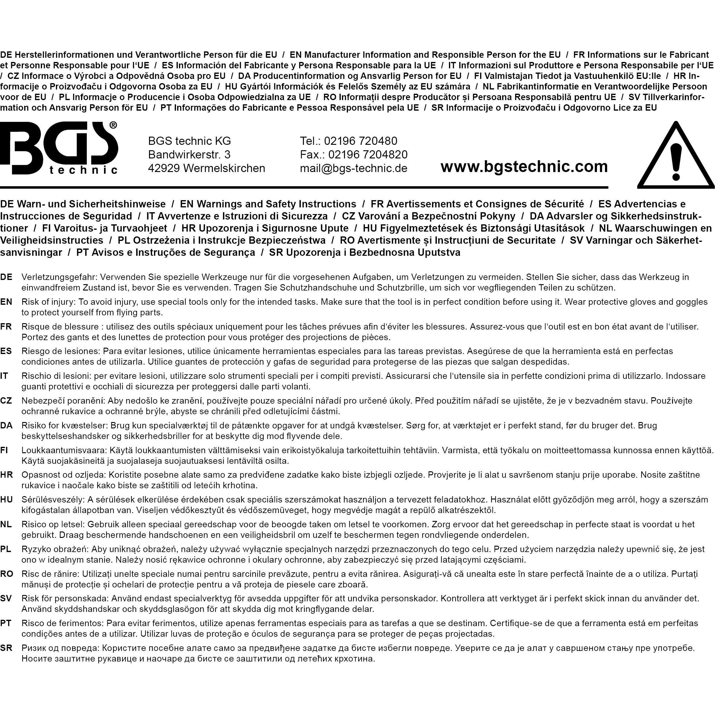 Thumbnail - BGS, Fahrzeug Werkzeug, Adapter für Art. 8501