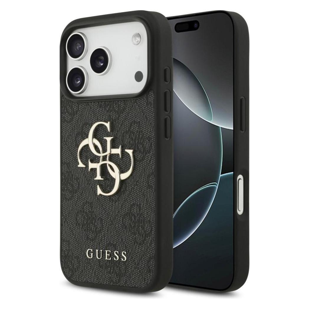Guess - Hardcase 4G Big Logo (GUHCP17L4GMGGR) - IPhone 17 Pro - Black (Apple IPhone 17 Pro), Smartphone Hülle, Schwarz