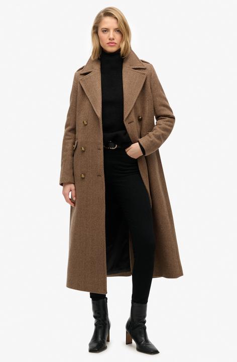 Actual product image Superdry Women's buttoned wool blend coat