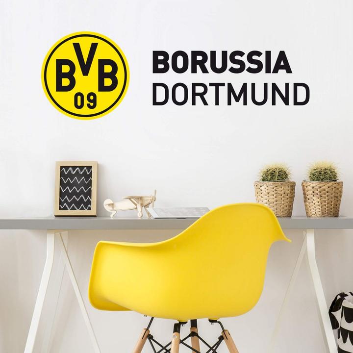 Actual product image Borussia Dortmund BVB lettering with logo (40 x 13 cm)