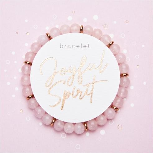 Produktbild HCA Armband - "Joyful Spirit" - Rosenquarz (18 cm, Edelsteine kombiniert mit Elementen aus Edelstahl)