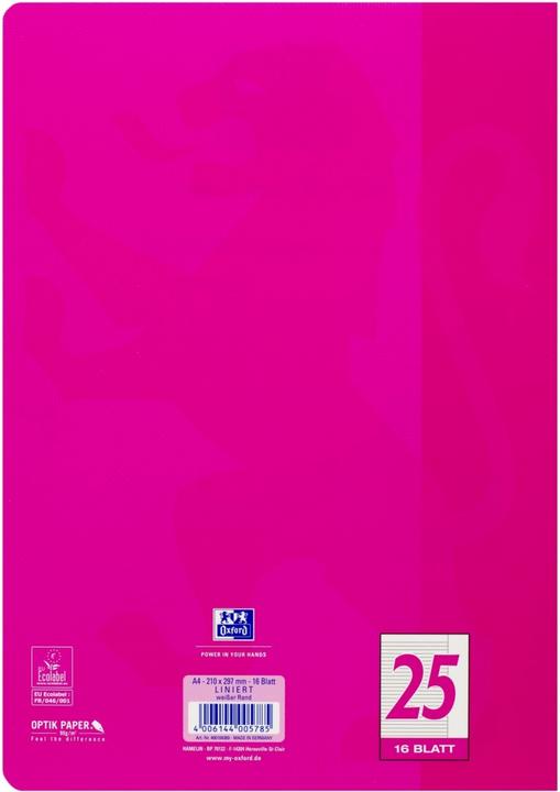 Produktbild Oxford Schulheft, A4, Lineatur 25 (A4, Liniert, Harter Einband)