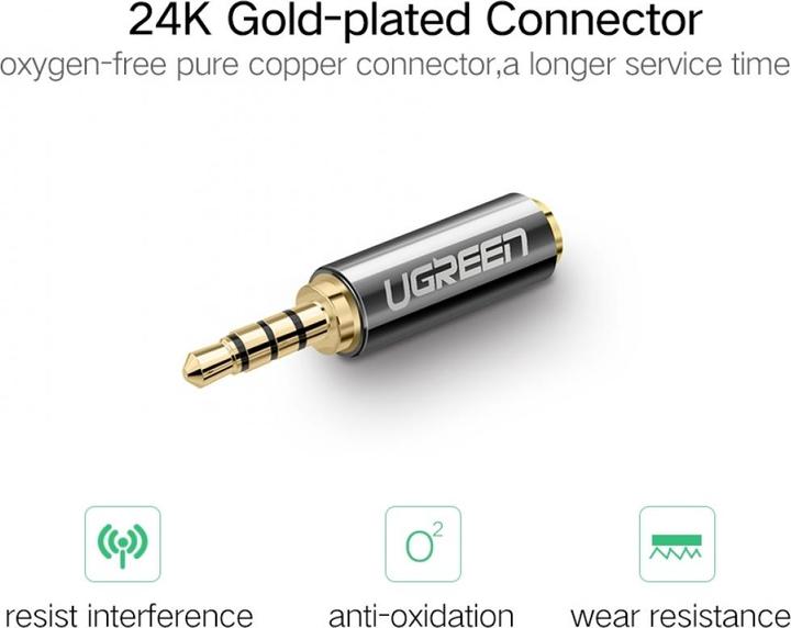 Actual product image Ugreen 2.5 mm jack plug to 3.5 mm socket (Jack adapter)